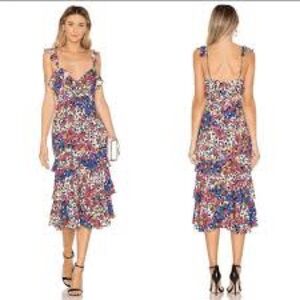 Majorelle Nolita Midi Dress in Patchwork Mult